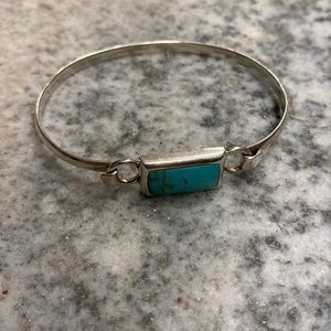 Sterling silver and turquoise cuff bracelet. New.